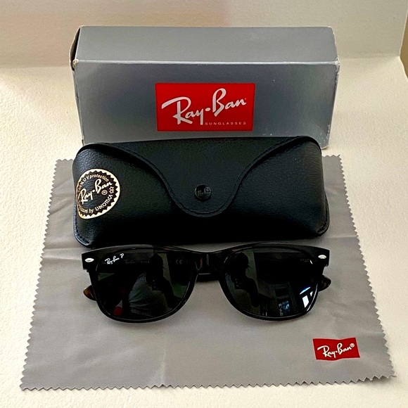 Ray Ban New Wayfarer Polarized Unisex Tortoise Authentic (Brand New) - Picture 10 of 11